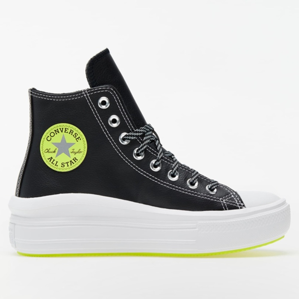 CONVERSE CHUCK TAYLOR All Star Move Hi Platform Sneakers
Black/Lemon Venom 10